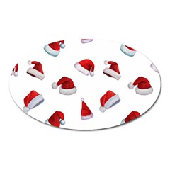Red Christmas Hats Oval Magnet by SychEva