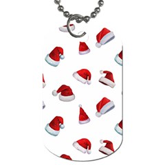 Red Christmas Hats Dog Tag (one Side) by SychEva