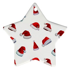 Red Christmas Hats Star Ornament (two Sides) by SychEva