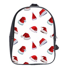 Red Christmas Hats School Bag (large) by SychEva