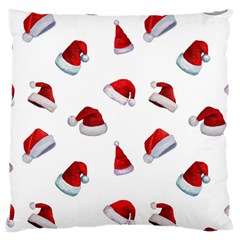 Red Christmas Hats Large Cushion Case (two Sides) by SychEva