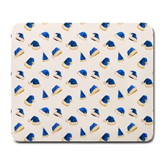 Blue Christmas Hats Large Mousepads by SychEva