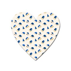 Blue Christmas Hats Heart Magnet by SychEva