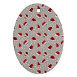 Santa Hat Oval Ornament (Two Sides) Front