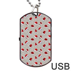 Santa Hat Dog Tag USB Flash (Two Sides)