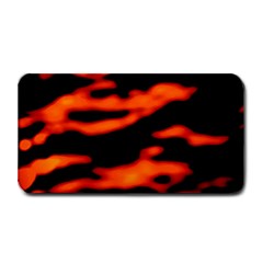 Red  Waves Abstract Series No12 Medium Bar Mats by DimitriosArt