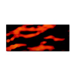 Red  Waves Abstract Series No12 Hand Towel by DimitriosArt