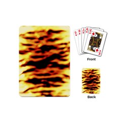 Red  Waves Abstract Series No13 Playing Cards Single Design (mini) by DimitriosArt