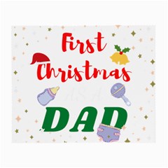 First Christmas As A Dad Small Glasses Cloth by LemonPear