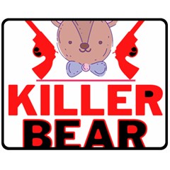 Killer Bear Fleece Blanket (medium)  by LemonPear