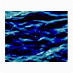 Blue Waves Abstract Series No8 Small Glasses Cloth by DimitriosArt