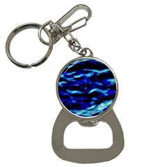 Blue Waves Abstract Series No8 Bottle Opener Key Chain