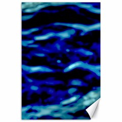 Blue Waves Abstract Series No8 Canvas 24  x 36 