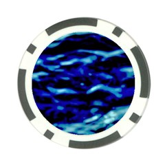 Blue Waves Abstract Series No8 Poker Chip Card Guard