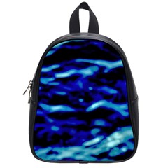 Blue Waves Abstract Series No8 School Bag (Small)