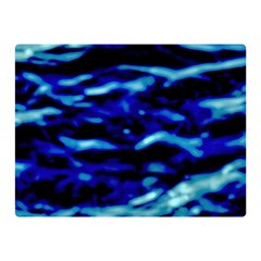 Blue Waves Abstract Series No8 Double Sided Flano Blanket (Mini) 