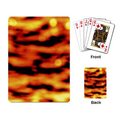 Red  Waves Abstract Series No5 Playing Cards Single Design (rectangle) by DimitriosArt