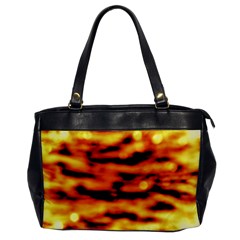 Red  Waves Abstract Series No5 Oversize Office Handbag by DimitriosArt