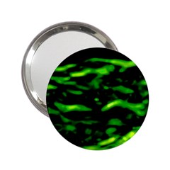 Green  Waves Abstract Series No3 2 25  Handbag Mirrors by DimitriosArt