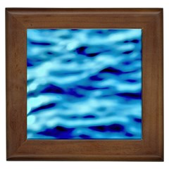 Blue Waves Abstract Series No4 Framed Tile