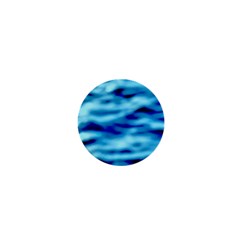 Blue Waves Abstract Series No4 1  Mini Buttons by DimitriosArt