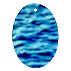 Blue Waves Abstract Series No4 Ornament (Oval)