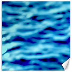 Blue Waves Abstract Series No4 Canvas 12  x 12 