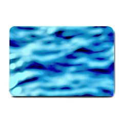 Blue Waves Abstract Series No4 Small Doormat  by DimitriosArt