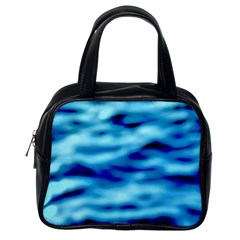 Blue Waves Abstract Series No4 Classic Handbag (one Side) by DimitriosArt