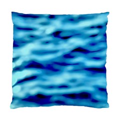 Blue Waves Abstract Series No4 Standard Cushion Case (one Side) by DimitriosArt