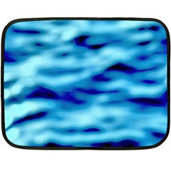 Blue Waves Abstract Series No4 Fleece Blanket (mini) by DimitriosArt
