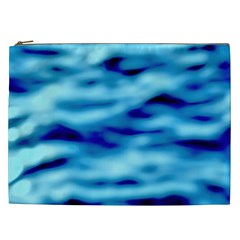 Blue Waves Abstract Series No4 Cosmetic Bag (xxl) by DimitriosArt