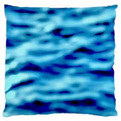 Blue Waves Abstract Series No4 Standard Flano Cushion Case (one Side) by DimitriosArt