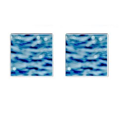 Blue Waves Abstract Series No5 Cufflinks (square) by DimitriosArt