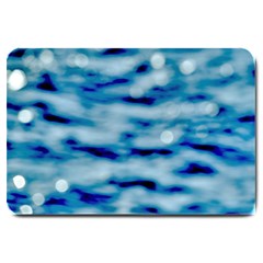 Blue Waves Abstract Series No5 Large Doormat  by DimitriosArt