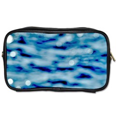 Blue Waves Abstract Series No5 Toiletries Bag (two Sides) by DimitriosArt