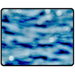 Blue Waves Abstract Series No5 Fleece Blanket (medium)  by DimitriosArt