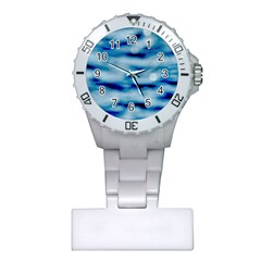 Blue Waves Abstract Series No5 Plastic Nurses Watch by DimitriosArt