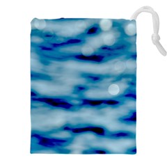 Blue Waves Abstract Series No5 Drawstring Pouch (5xl) by DimitriosArt