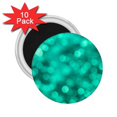 Light Reflections Abstract No9 Turquoise 2 25  Magnets (10 Pack)  by DimitriosArt
