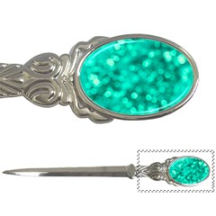 Light Reflections Abstract No9 Turquoise Letter Opener by DimitriosArt