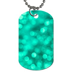 Light Reflections Abstract No9 Turquoise Dog Tag (two Sides) by DimitriosArt