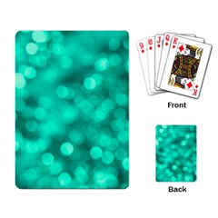 Light Reflections Abstract No9 Turquoise Playing Cards Single Design (rectangle) by DimitriosArt
