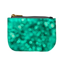 Light Reflections Abstract No9 Turquoise Mini Coin Purse by DimitriosArt