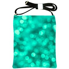 Light Reflections Abstract No9 Turquoise Shoulder Sling Bag by DimitriosArt