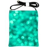 Light Reflections Abstract No9 Turquoise Shoulder Sling Bag Front