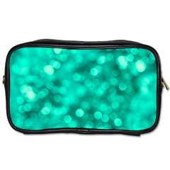 Light Reflections Abstract No9 Turquoise Toiletries Bag (one Side) by DimitriosArt