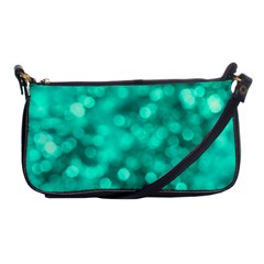 Light Reflections Abstract No9 Turquoise Shoulder Clutch Bag by DimitriosArt