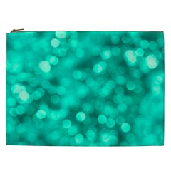 Light Reflections Abstract No9 Turquoise Cosmetic Bag (xxl) by DimitriosArt