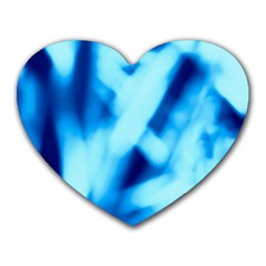 Blue Abstract 2 Heart Mousepads by DimitriosArt